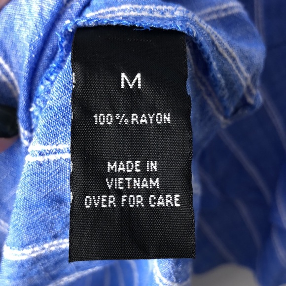 Alyx Layered Bell Sleeve Blue White Stripe Blouse - Picture 6 of 7